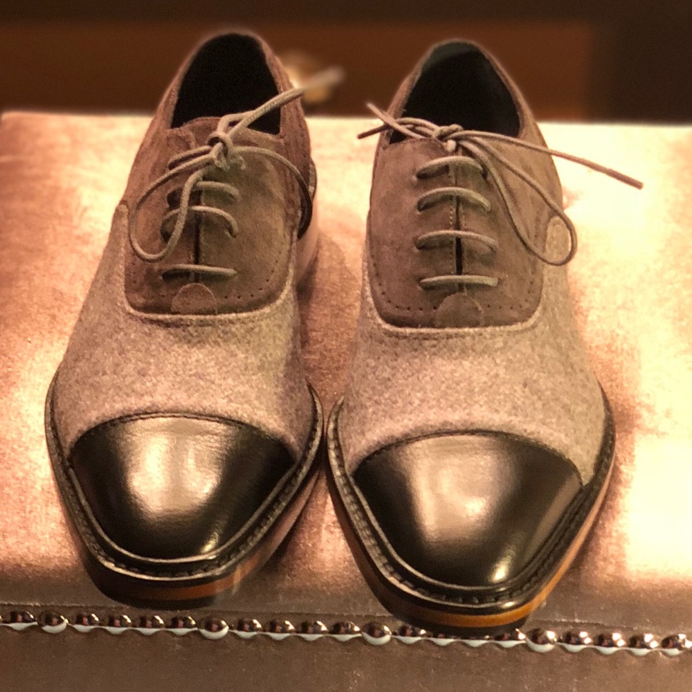 Authentic Lanvin Paris Gray Lace-Up Women’s Oxford - Picture 8 of 8